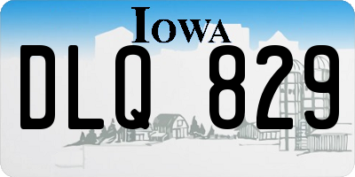 IA license plate DLQ829