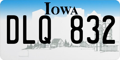 IA license plate DLQ832