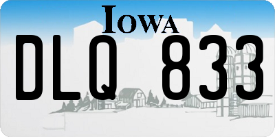 IA license plate DLQ833