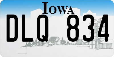 IA license plate DLQ834