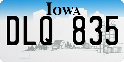 IA license plate DLQ835