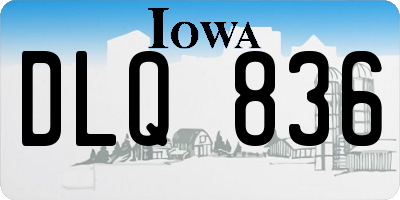 IA license plate DLQ836
