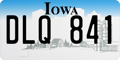 IA license plate DLQ841