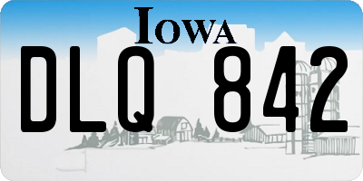 IA license plate DLQ842