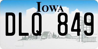 IA license plate DLQ849