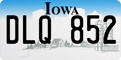 IA license plate DLQ852