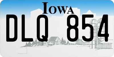 IA license plate DLQ854