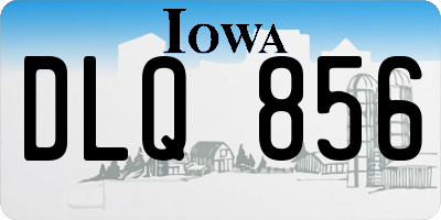 IA license plate DLQ856