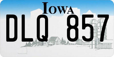 IA license plate DLQ857