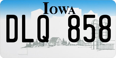 IA license plate DLQ858