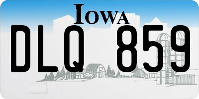 IA license plate DLQ859