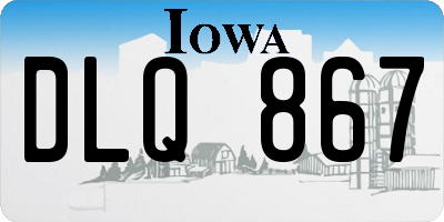 IA license plate DLQ867