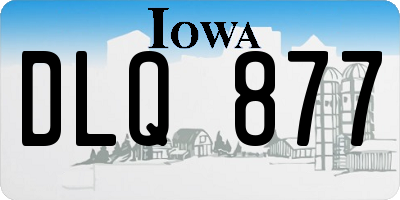 IA license plate DLQ877