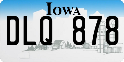 IA license plate DLQ878