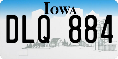 IA license plate DLQ884