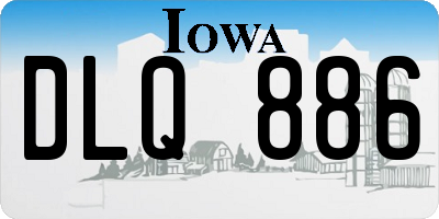 IA license plate DLQ886