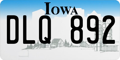 IA license plate DLQ892