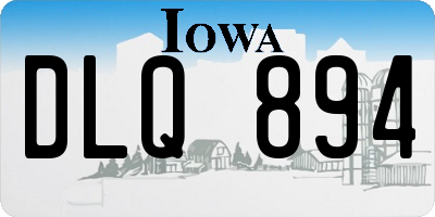 IA license plate DLQ894