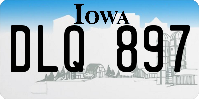 IA license plate DLQ897