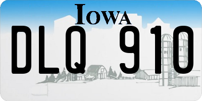 IA license plate DLQ910