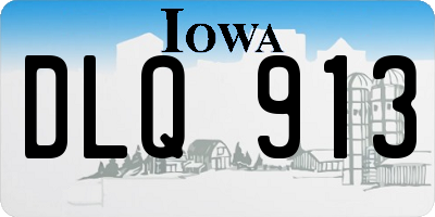 IA license plate DLQ913