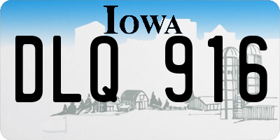IA license plate DLQ916