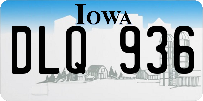 IA license plate DLQ936