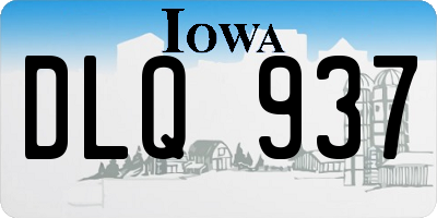 IA license plate DLQ937