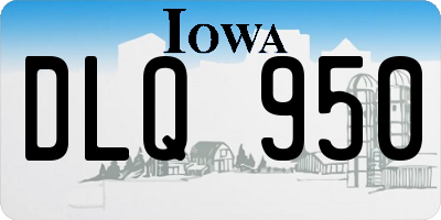 IA license plate DLQ950