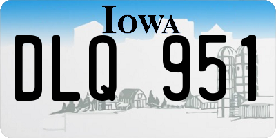 IA license plate DLQ951