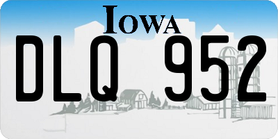 IA license plate DLQ952