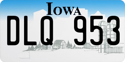 IA license plate DLQ953
