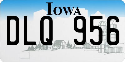 IA license plate DLQ956