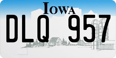 IA license plate DLQ957