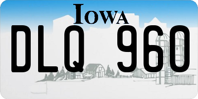 IA license plate DLQ960