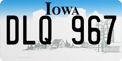 IA license plate DLQ967