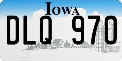 IA license plate DLQ970