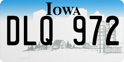 IA license plate DLQ972