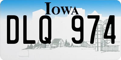 IA license plate DLQ974