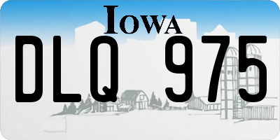 IA license plate DLQ975