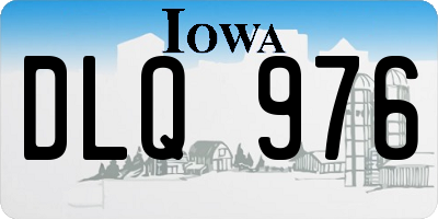 IA license plate DLQ976