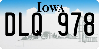 IA license plate DLQ978