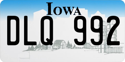 IA license plate DLQ992