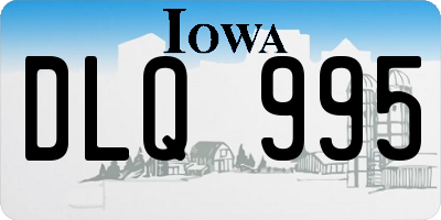 IA license plate DLQ995