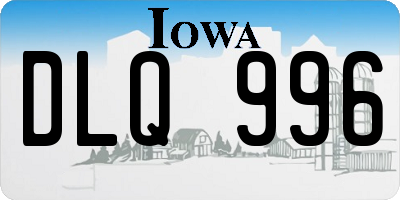 IA license plate DLQ996