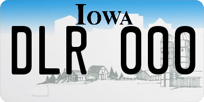 IA license plate DLR000