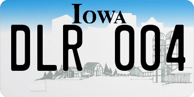 IA license plate DLR004