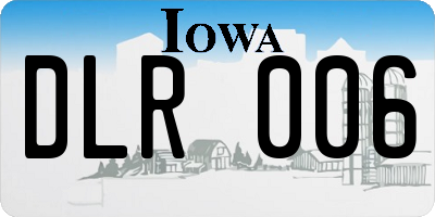 IA license plate DLR006