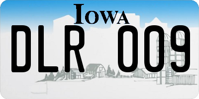 IA license plate DLR009