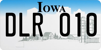 IA license plate DLR010